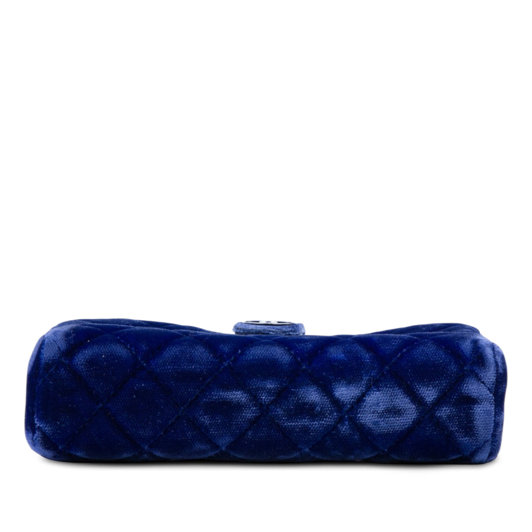 CC Matelassé Étui téléphone avec chaîne Mini Bleu