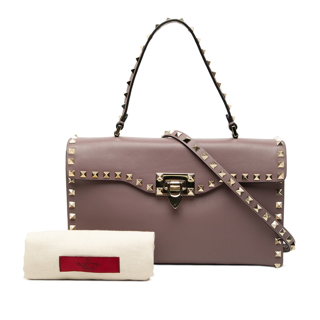 Rockstud Single Poignée à rabat Petit Rose