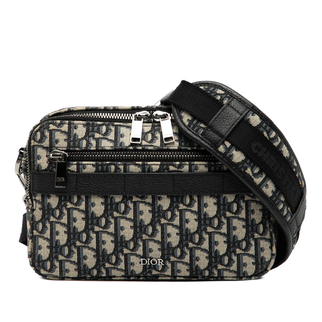 Dior Oblique Toile Safari Sac porté croisé Bleu – GABY PARIS Authentique