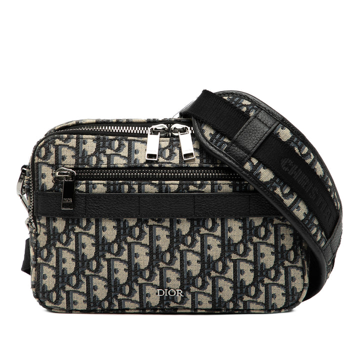 Dior Oblique Toile Safari Sac porté croisé Bleu – GABY PARIS Authentique