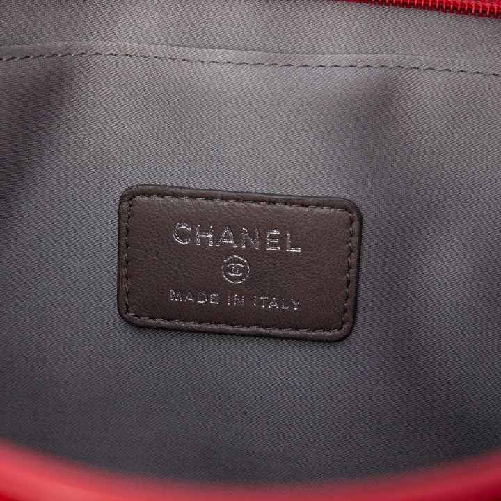 Chanel Matelassé Cuir verni embossé Lucky Symbols Pochette