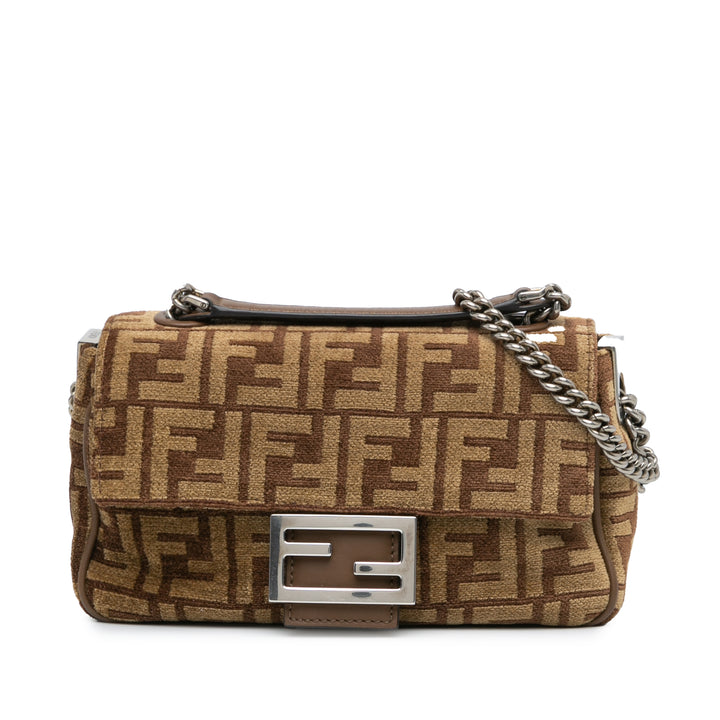 Zucca Wool Chain Midi Baguette Brown - Gaby Paris