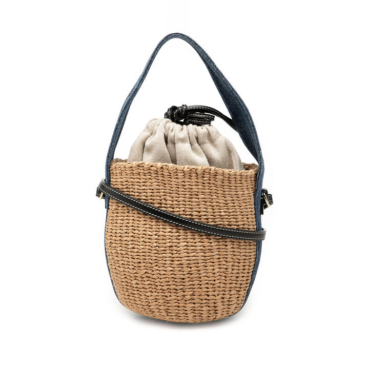 Chloé Small Raffia Woody Basket Bucket Sac