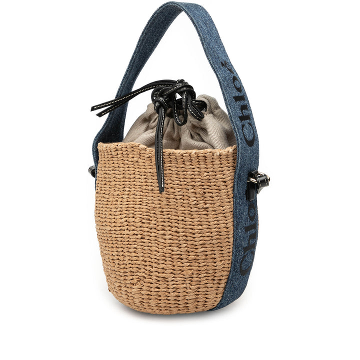 Chloé Small Raffia Woody Basket Bucket Sac