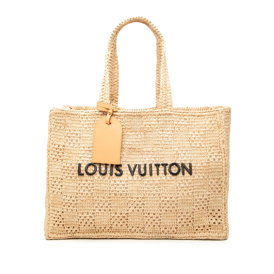 Louis Vuitton Damier Raffia Summer Shopper Cabas MM