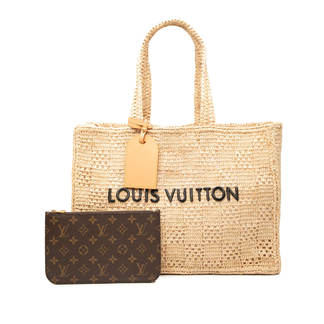 Louis Vuitton Damier Raffia Summer Shopper Cabas MM