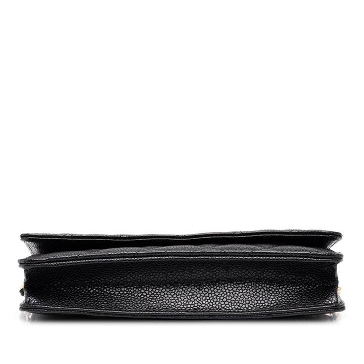 Chanel CC Matelassé Wallet on Chain Cuir caviar Noir – vue 3 – GABY PARIS