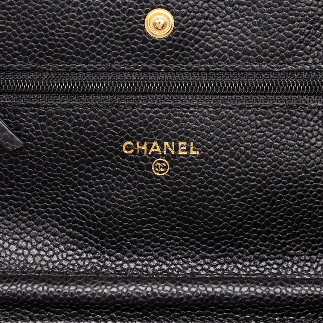 Chanel CC Matelassé Wallet on Chain Cuir caviar Noir – vue 5 – GABY PARIS
