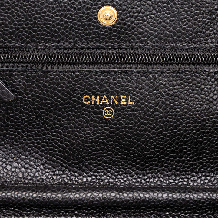 Chanel CC Matelassé Wallet on Chain Cuir caviar Noir – vue 5 – GABY PARIS