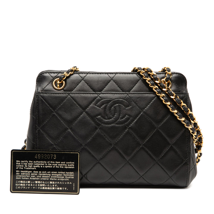 Chanel CC Matelassé Cuir d’agneau Sac bandoulière