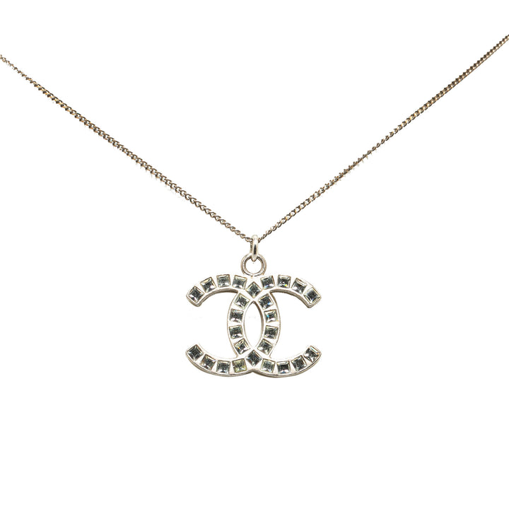 Silver Plated CC Pendant Necklace Silver - Gaby Paris