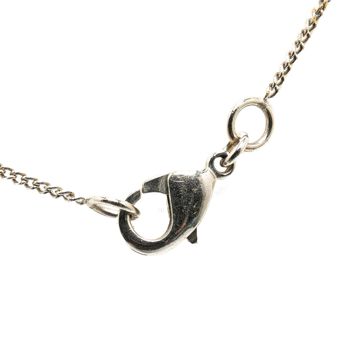 Silver Plated CC Pendant Necklace Silver - Gaby Paris