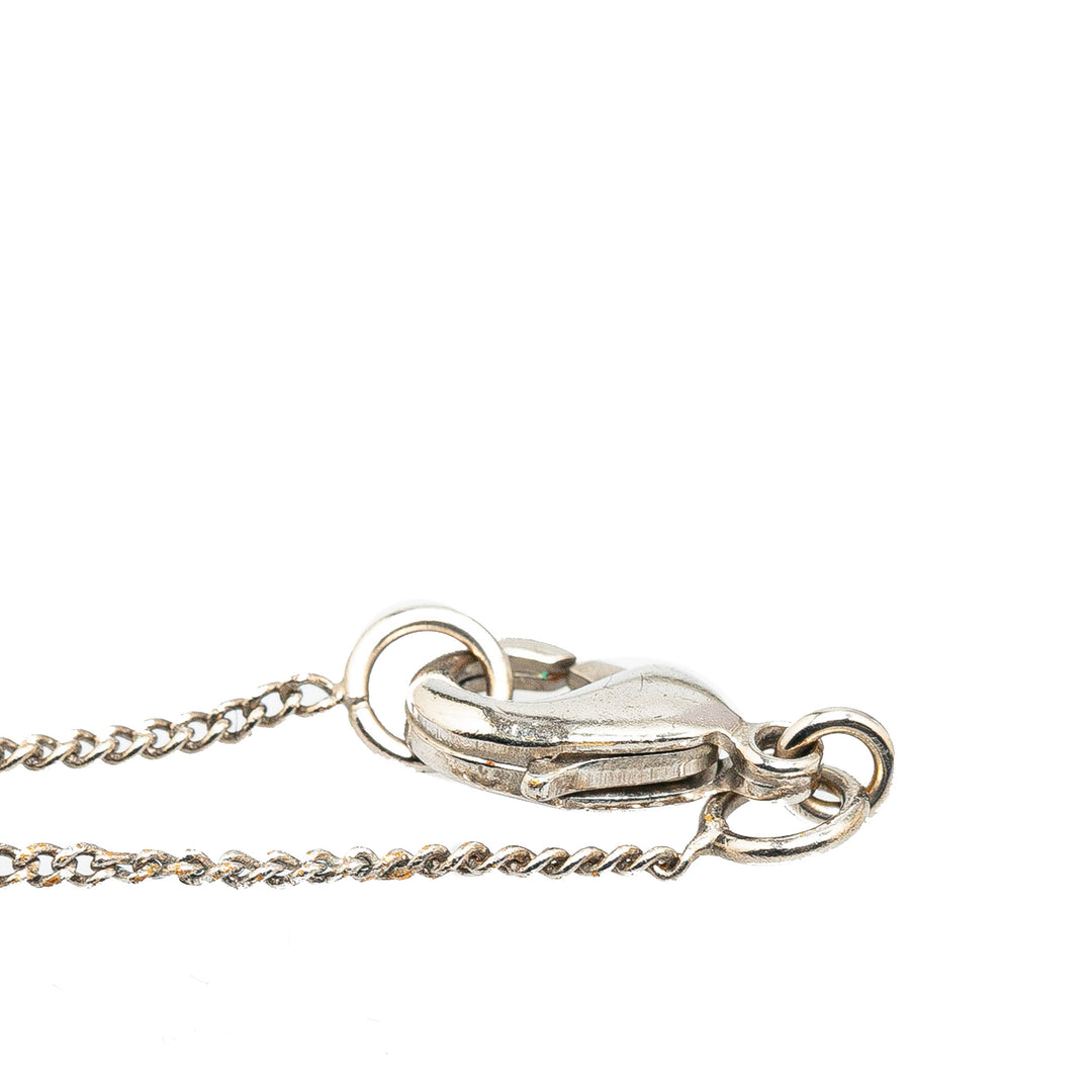 Silver Plated CC Pendant Necklace Silver - Gaby Paris