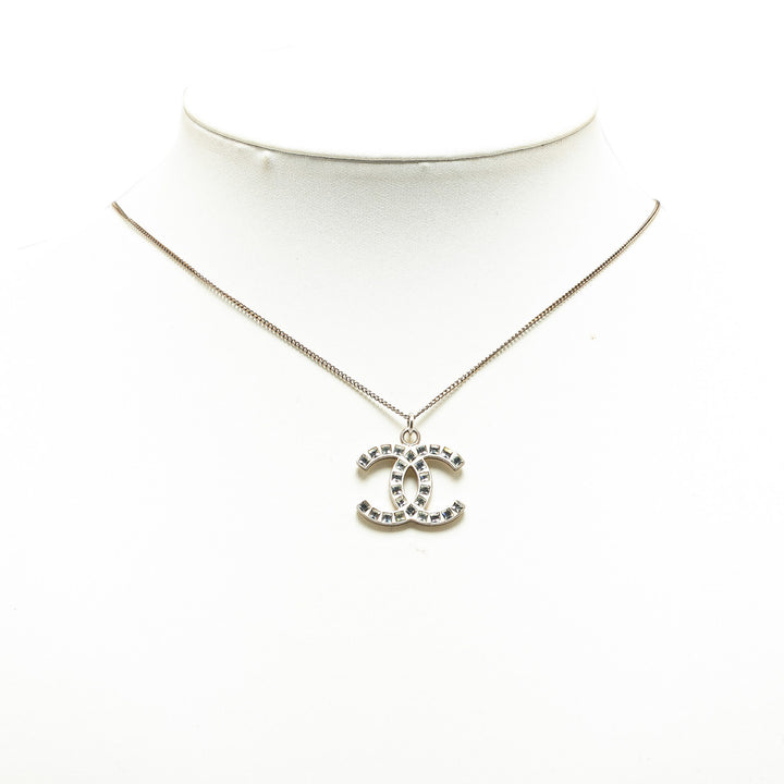 Silver Plated CC Pendant Necklace Silver - Gaby Paris