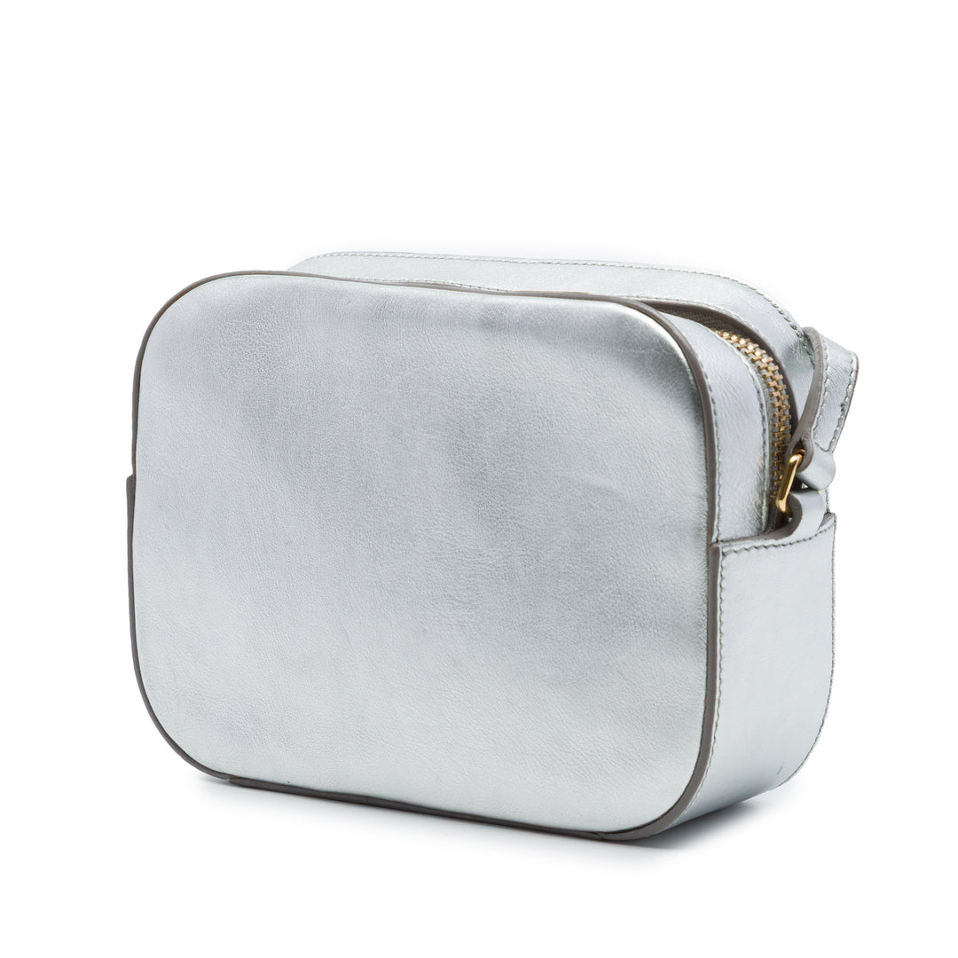 Saint Laurent Small Metallic Cuir de veau Classic Monogram Sac caméra