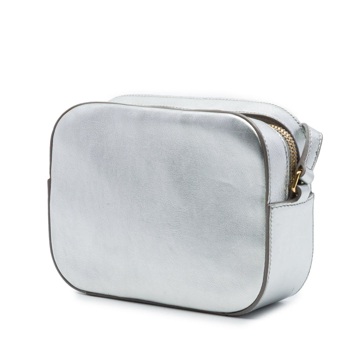 Saint Laurent Small Metallic Cuir de veau Classic Monogram Sac caméra