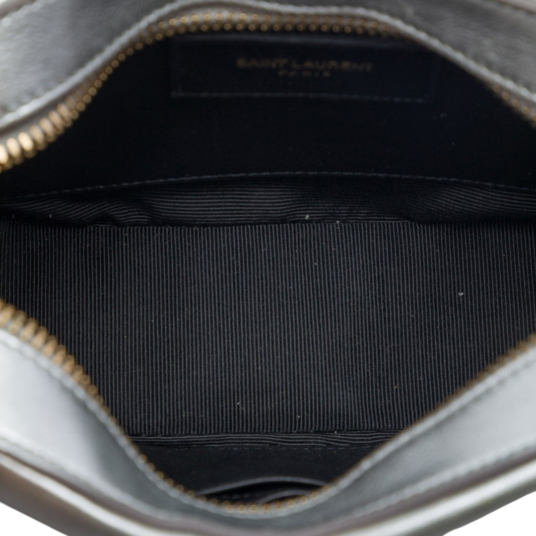 Saint Laurent Small Metallic Cuir de veau Classic Monogram Sac caméra