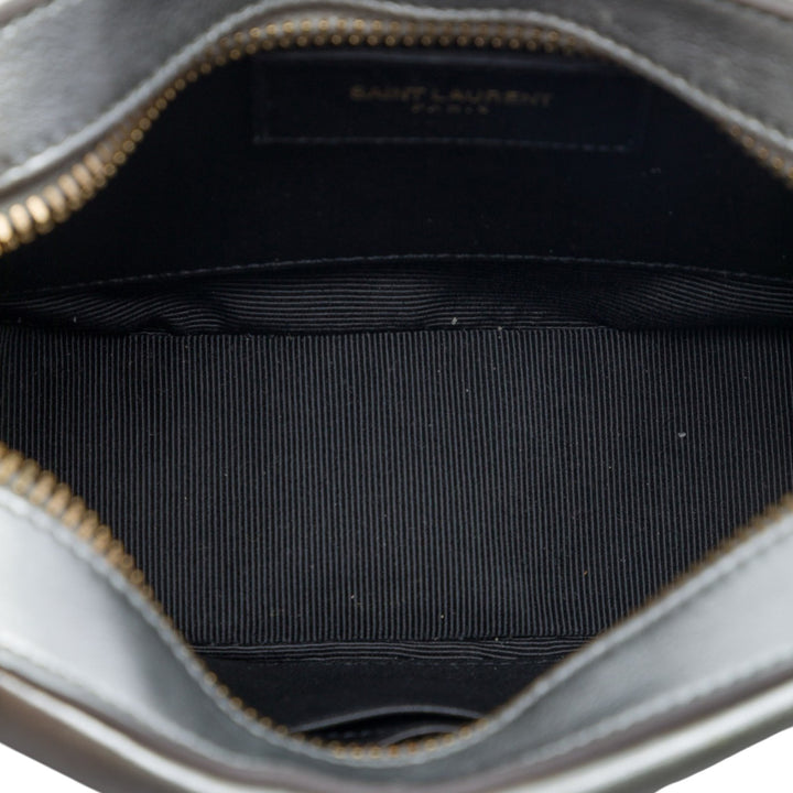 Saint Laurent Small Metallic Cuir de veau Classic Monogram Sac caméra