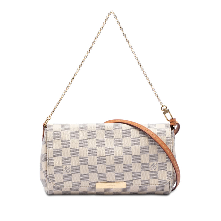 Favorite MM Damier Azur Blanc