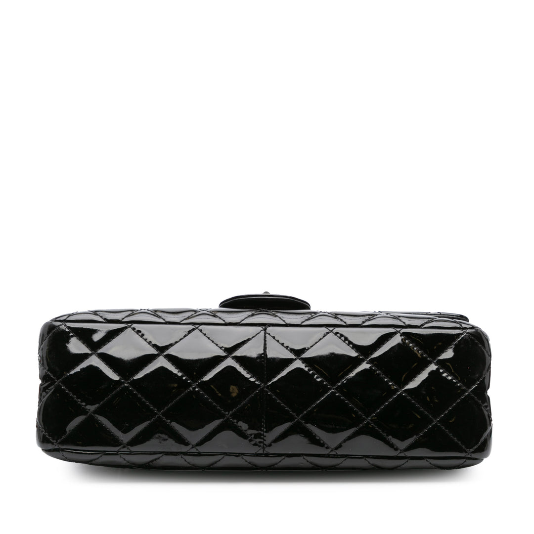 2.55 Reissue Quilted Patent Double Flap 227 Black - Gaby Paris