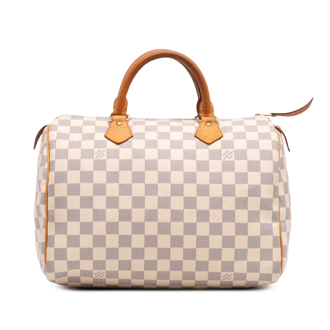 Damier Azur Speedy 30 White - Gaby Paris