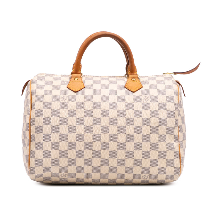 Damier Azur Speedy 30 White - Gaby Paris
