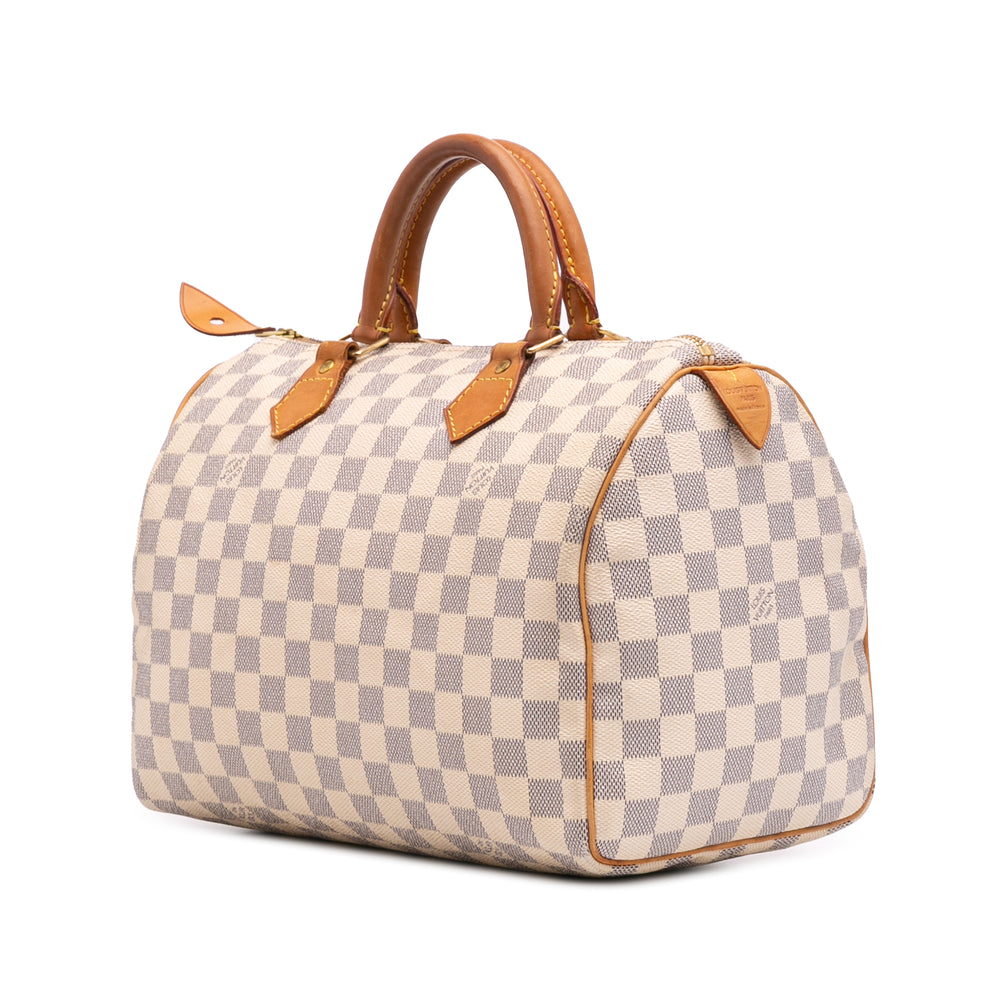 Damier Azur Speedy 30 White - Gaby Paris