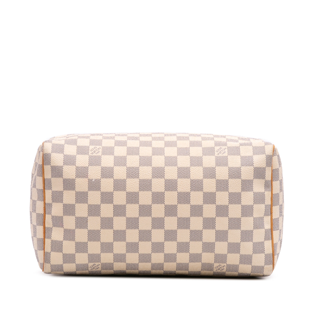 Damier Azur Speedy 30 White - Gaby Paris