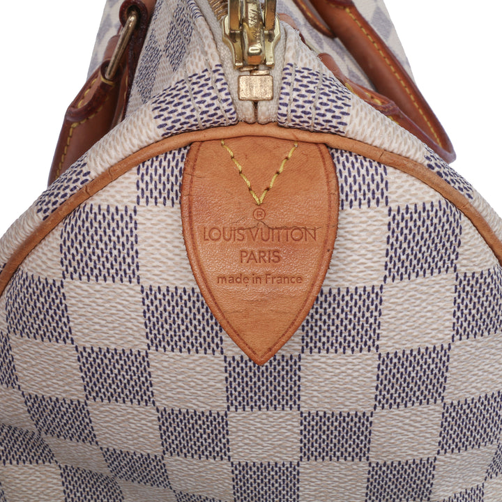 Damier Azur Speedy 30 White - Gaby Paris