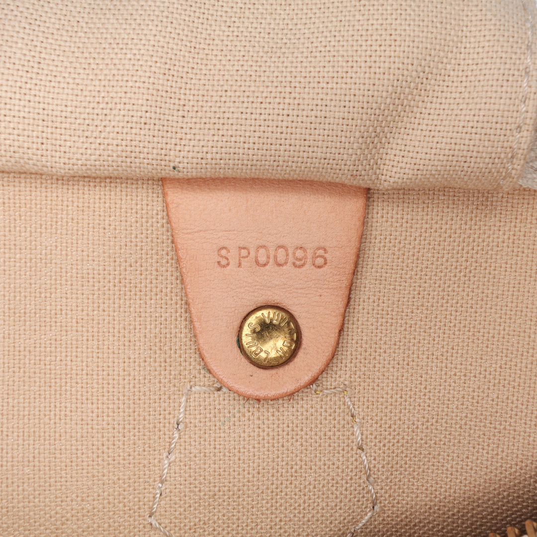 Damier Azur Speedy 30 White - Gaby Paris
