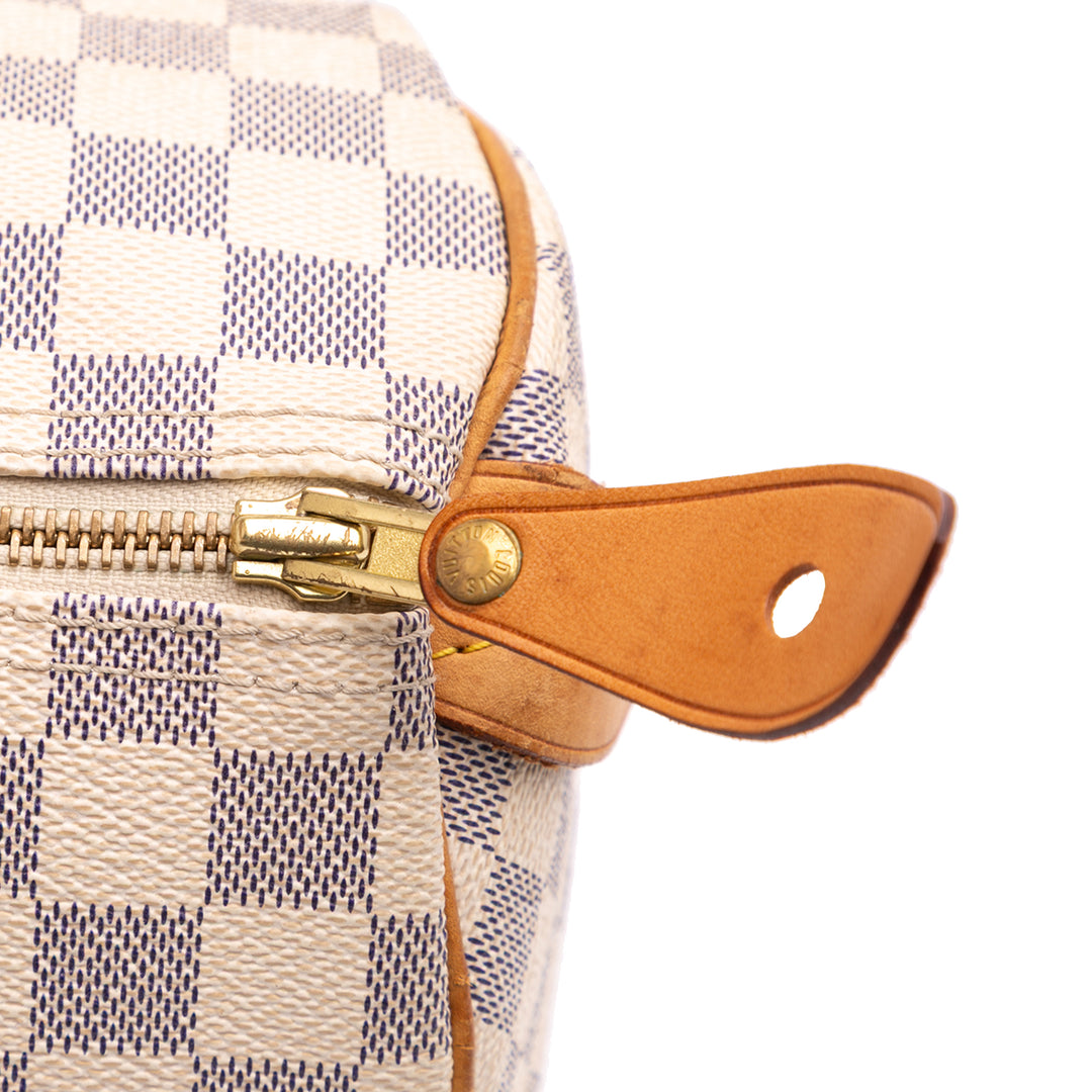 Damier Azur Speedy 30 White - Gaby Paris