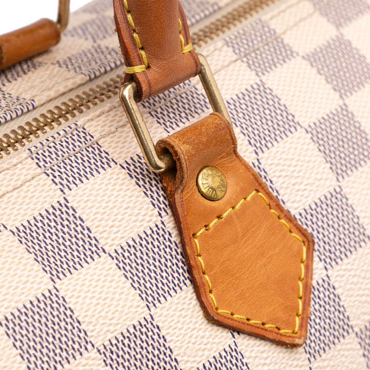 Damier Azur Speedy 30 White - Gaby Paris