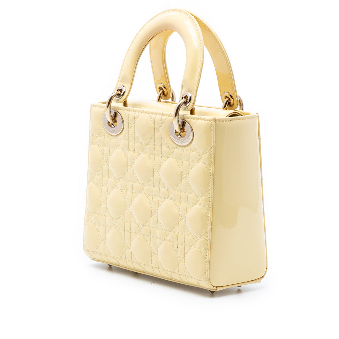 Dior Small Cuir verni Cannage Lady Dior