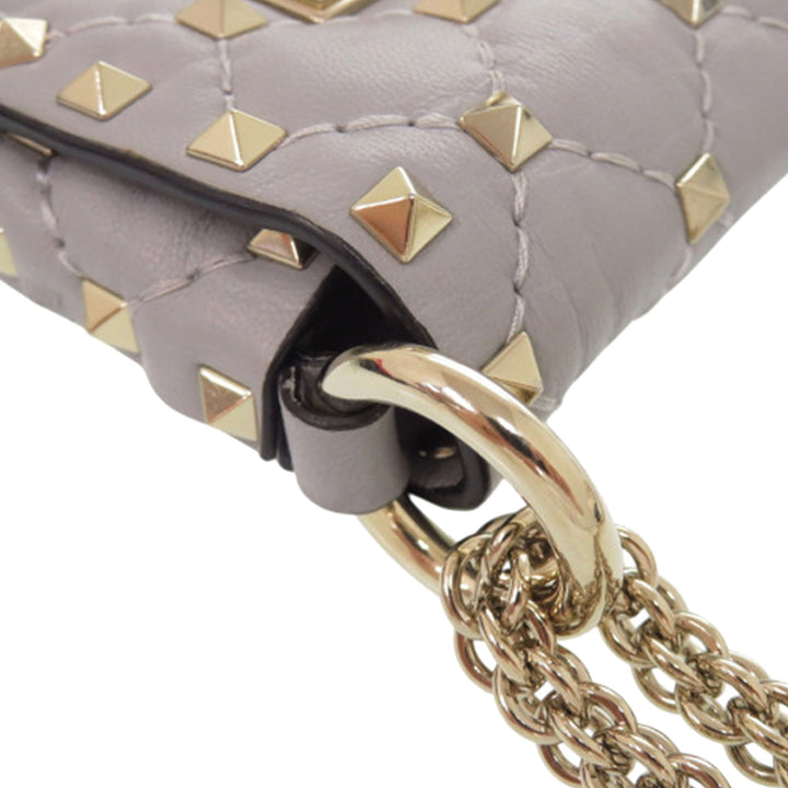 Valentino Cuir d’agneau Rockstud Spike Phone Étui Sac porté croisé
