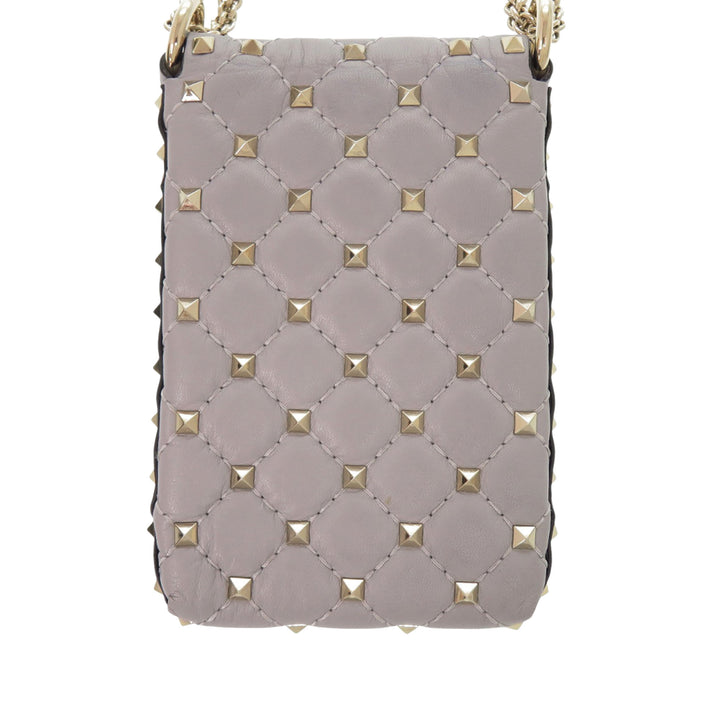Valentino Cuir d’agneau Rockstud Spike Phone Étui Sac porté croisé