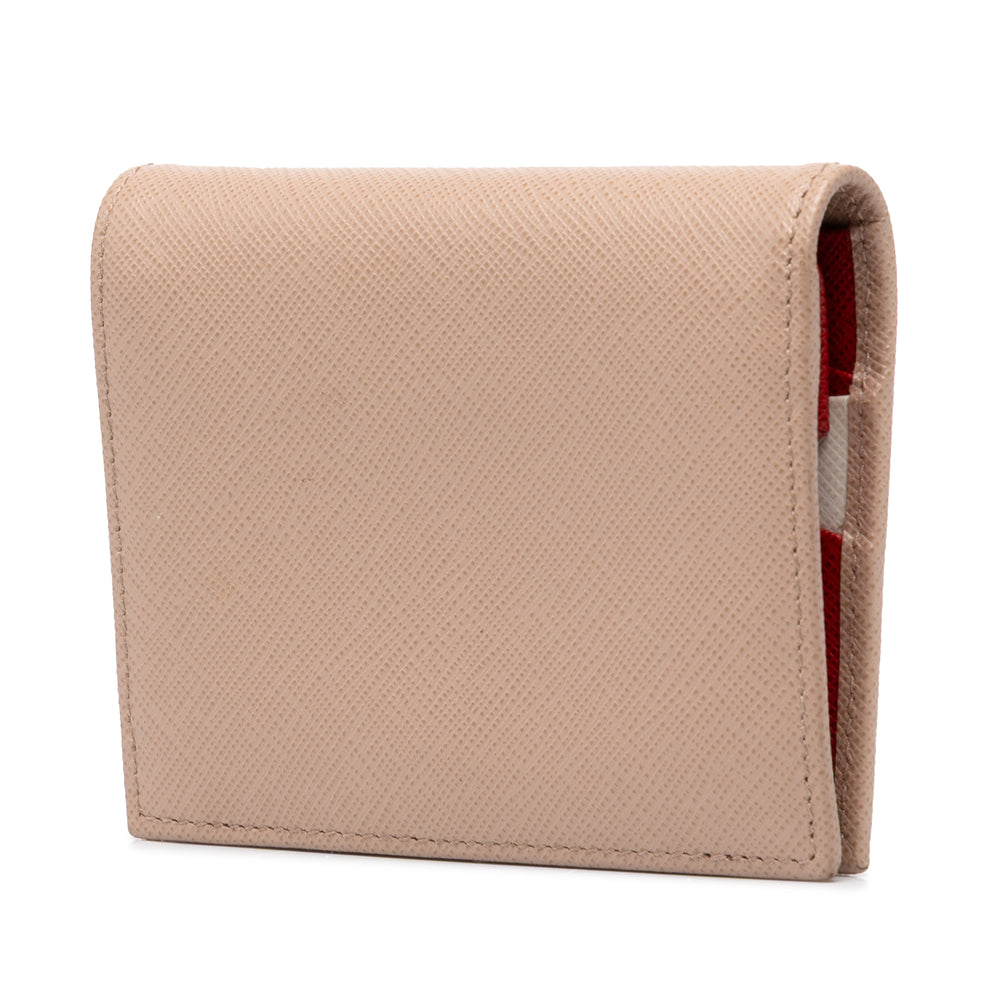 Prada Deux volets Portefeuille Petit Saffiano Marron – vue 2 – GABY PARIS