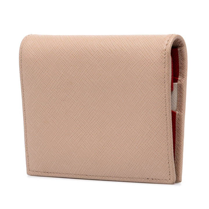 Prada Deux volets Portefeuille Petit Saffiano Marron – vue 2 – GABY PARIS