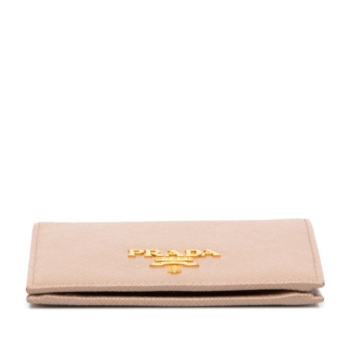 Prada Deux volets Portefeuille Petit Saffiano Marron – vue 3 – GABY PARIS