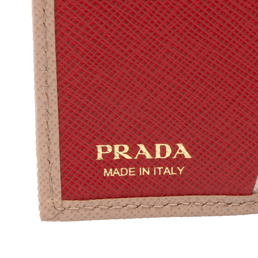 Prada Deux volets Portefeuille Petit Saffiano Marron – vue 6 – GABY PARIS
