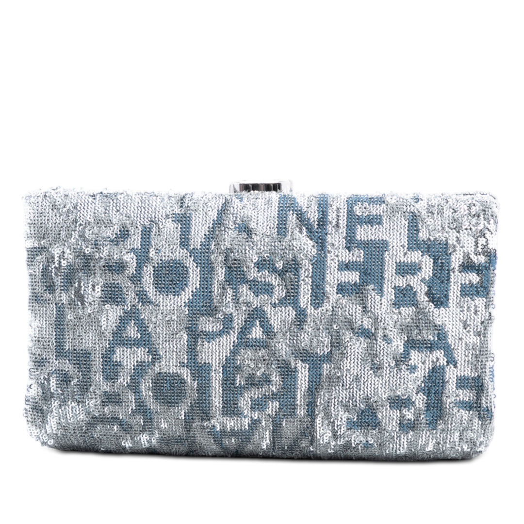 Chanel Satin Sequins brodé La Pausa Evening Pochette
