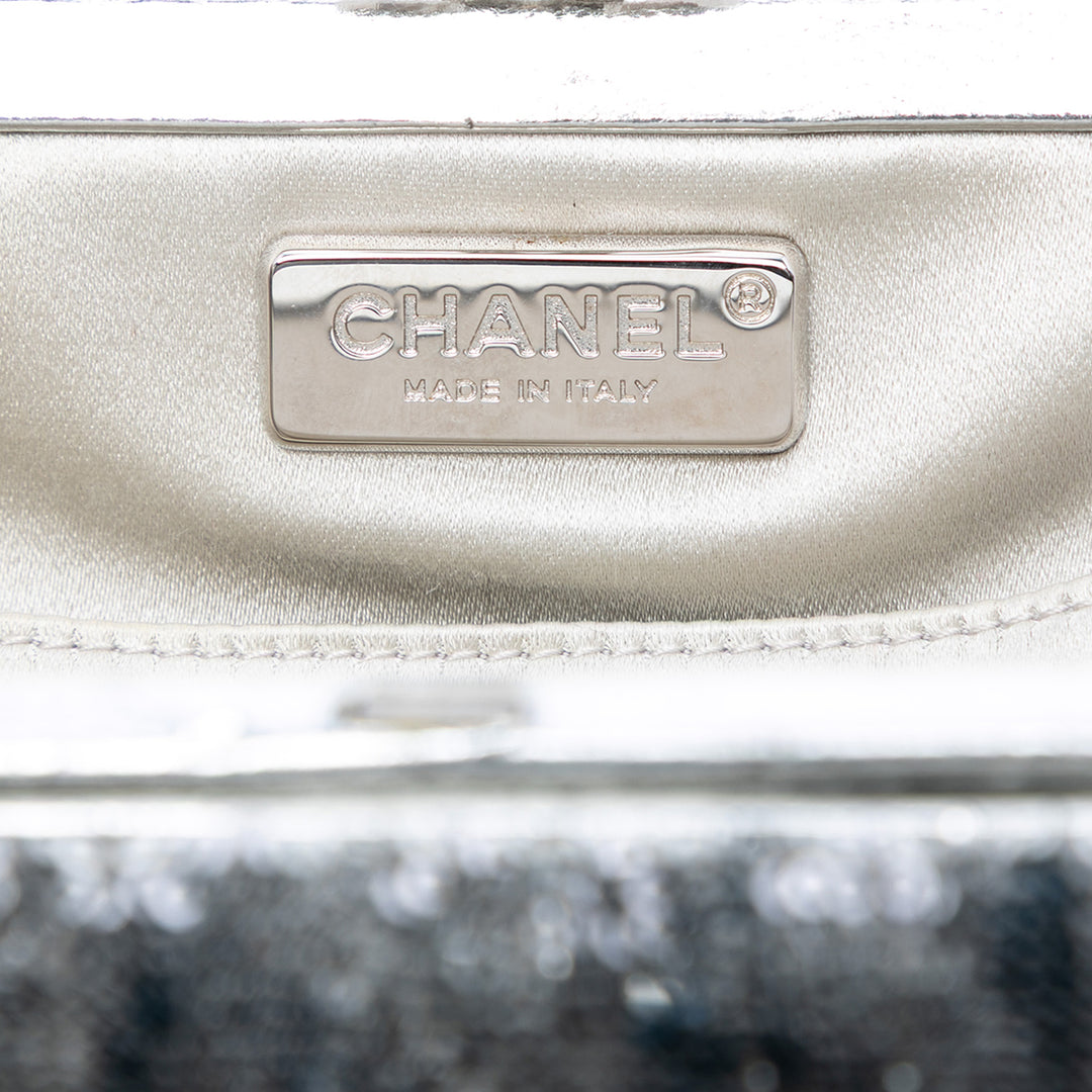 Chanel Satin Sequins brodé La Pausa Evening Pochette