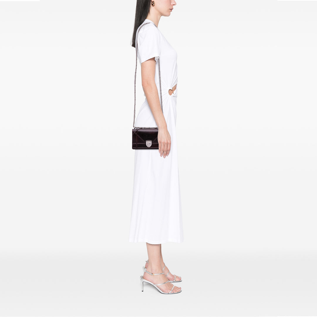 Dior Mini Grained Cuir de veau Diorama Flap Marron