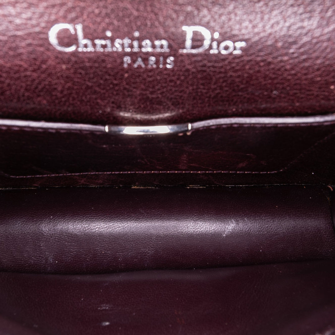 Dior Mini Grained Cuir de veau Diorama Flap Marron