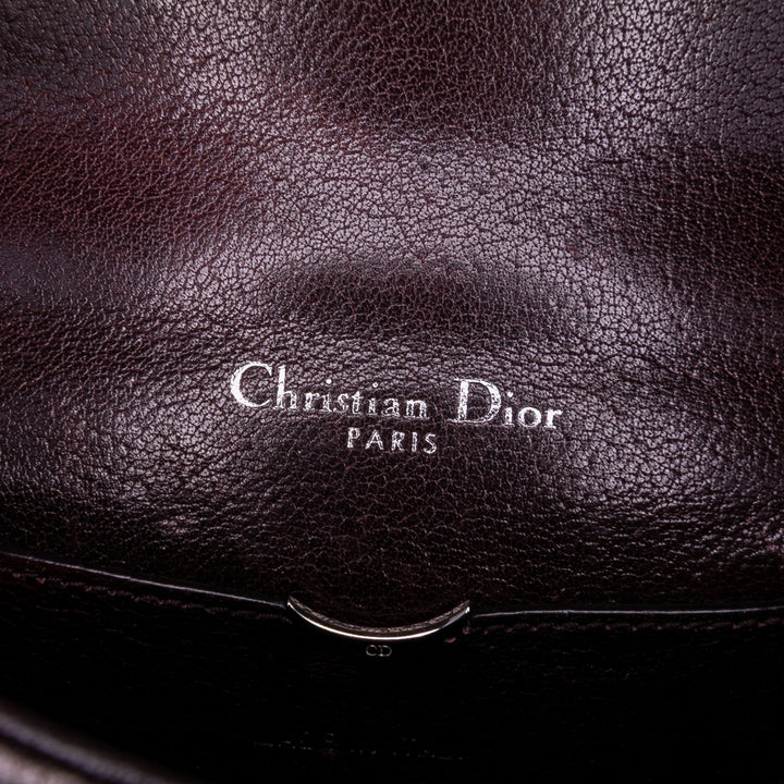 Dior Mini Grained Cuir de veau Diorama Flap Marron