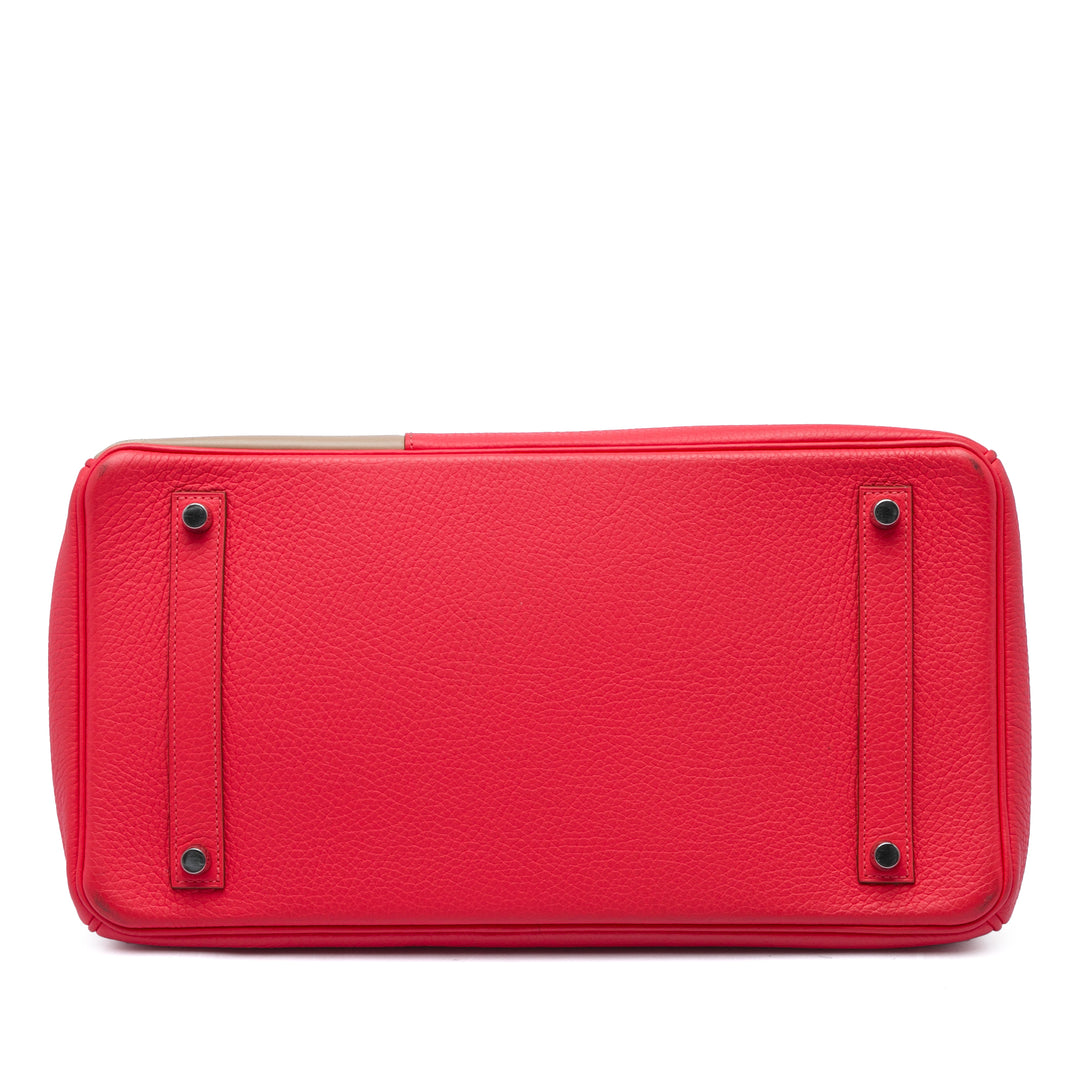 Hermès Tricolore et Birkin Cascade Retourne 35 Clémence Rose – vue 3 – GABY PARIS