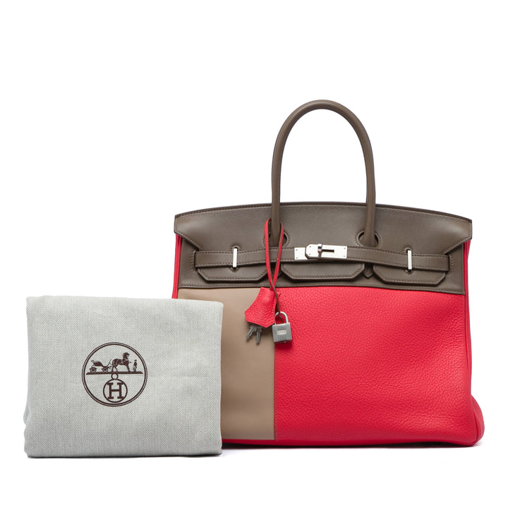 Hermès Tricolore et Birkin Cascade Retourne 35 Clémence Rose – vue 6 – GABY PARIS