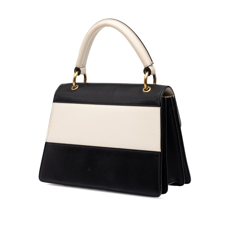 Gucci Sac à main Bicolore Queen Margaret à Petit Cuir de veau Noir – vue 2 – GABY PARIS