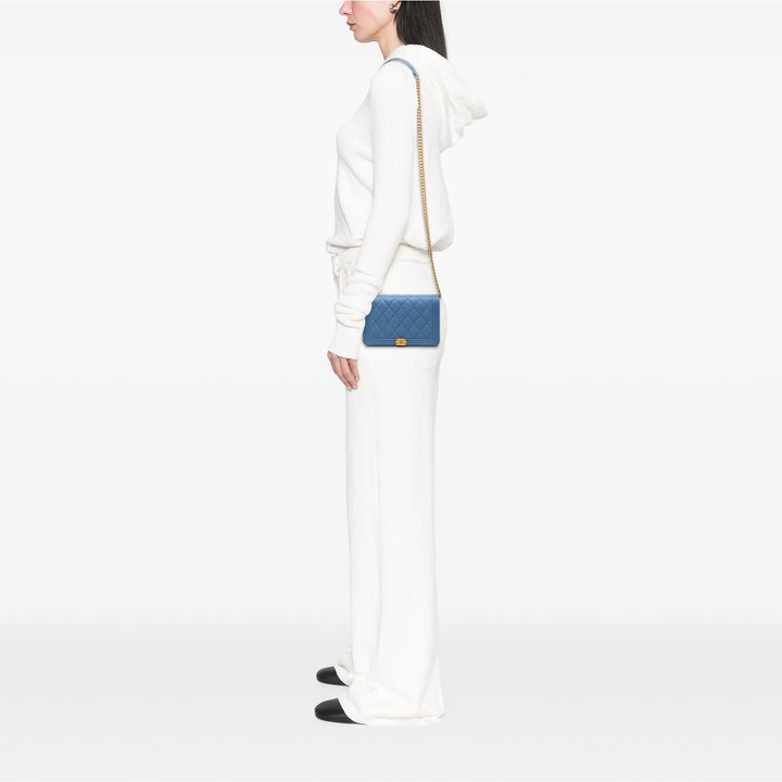 Chanel Matelassé Caviar Boy Wallet on Chain