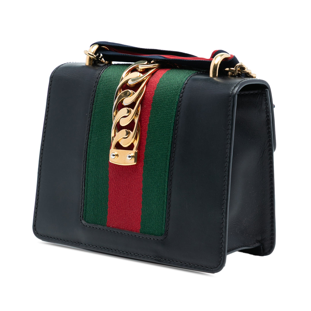 Gucci Mini Cuir de veau Web Sylvie Chain Sac