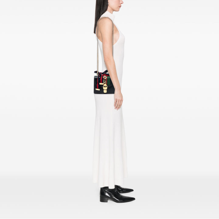 Gucci Mini Cuir de veau Web Sylvie Chain Sac